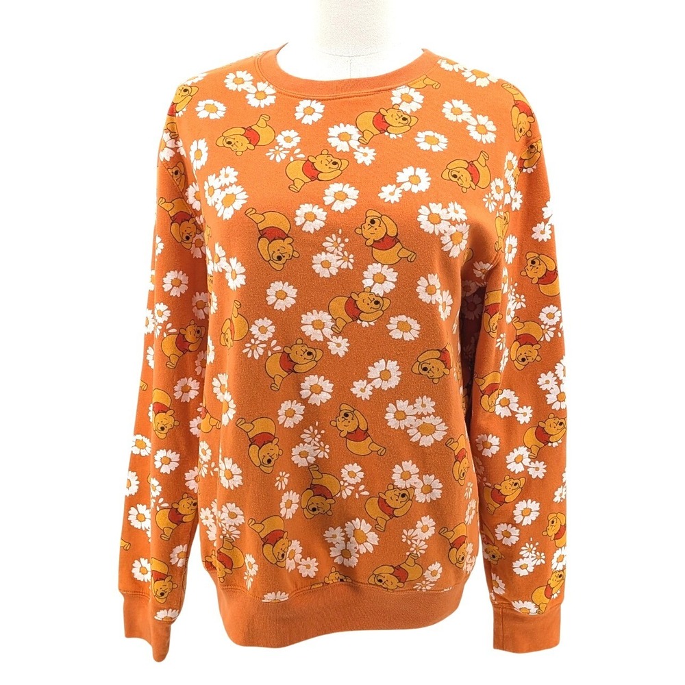 Disney Winnie the Pooh Floral Daisy Graphic Sweatshirt Pullover Size M